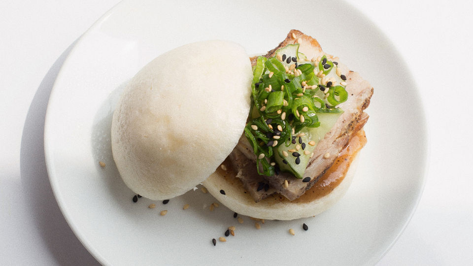 Asijský sendvič s vepřovým masem